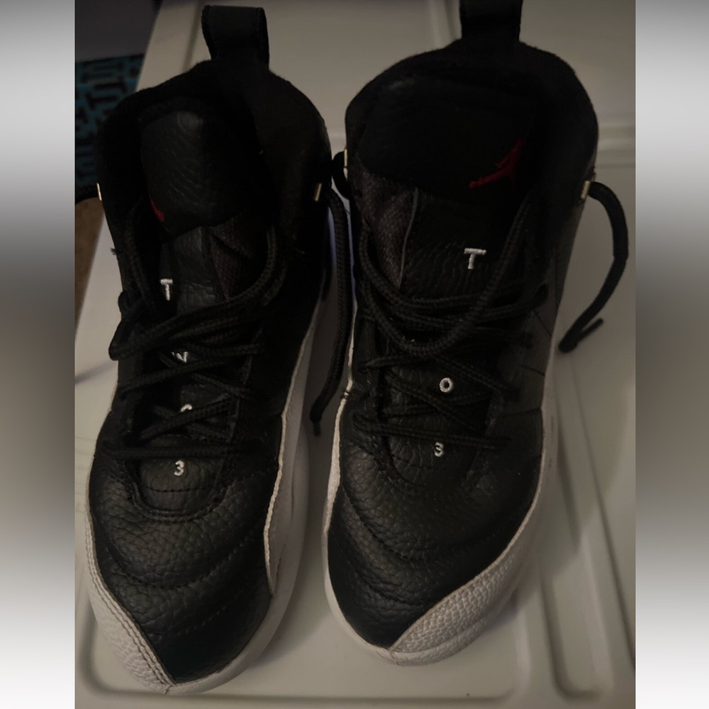 Unisex Kids Air Jordan Retro 12 Black/White